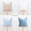 imageMONDAY MOOSE Decorative Throw Pillow Covers Cushion Cases Set of 2 Soft Velvet Modern DoubleSided Designs Mix and Match for Home Decor Pillow Inserts Not Included 14x14 inch OrangeTealBeigeLight Blue