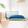 imageMONDAY MOOSE Decorative Throw Pillow Covers Cushion Cases Set of 2 Soft Velvet Modern DoubleSided Designs Mix and Match for Home Decor Pillow Inserts Not Included 14x14 inch OrangeTealGreenBlue