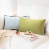 imageMONDAY MOOSE Decorative Throw Pillow Covers Cushion Cases Set of 2 Soft Velvet Modern DoubleSided Designs Mix and Match for Home Decor Pillow Inserts Not Included 14x14 inch OrangeTealGreenBlue