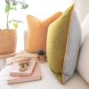 imageMONDAY MOOSE Decorative Throw Pillow Covers Cushion Cases Set of 2 Soft Velvet Modern DoubleSided Designs Mix and Match for Home Decor Pillow Inserts Not Included 14x14 inch OrangeTealPurpleGreen