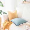 imageMONDAY MOOSE Decorative Throw Pillow Covers Cushion Cases Set of 2 Soft Velvet Modern DoubleSided Designs Mix and Match for Home Decor Pillow Inserts Not Included 14x14 inch OrangeTealBlueBeige