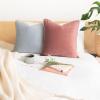 imageMONDAY MOOSE Decorative Throw Pillow Covers Cushion Cases Set of 2 Soft Velvet Modern DoubleSided Designs Mix and Match for Home Decor Pillow Inserts Not Included 14x14 inch OrangeTealPurpleGreen