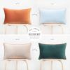 imageMONDAY MOOSE Decorative Throw Pillow Covers Cushion Cases Set of 2 Soft Velvet Modern DoubleSided Designs Mix and Match for Home Decor Pillow Inserts Not Included 14x14 inch OrangeTealOrangeGreen