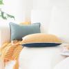 imageMONDAY MOOSE Decorative Throw Pillow Covers Cushion Cases Set of 2 Soft Velvet Modern DoubleSided Designs Mix and Match for Home Decor Pillow Inserts Not Included 14x14 inch OrangeTealBlueBeige