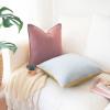 imageMONDAY MOOSE Decorative Throw Pillow Covers Cushion Cases Set of 2 Soft Velvet Modern DoubleSided Designs Mix and Match for Home Decor Pillow Inserts Not Included 14x14 inch OrangeTealPurpleGreen