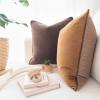 imageMONDAY MOOSE Decorative Throw Pillow Covers Cushion Cases Set of 2 Soft Velvet Modern DoubleSided Designs Mix and Match for Home Decor Pillow Inserts Not Included 14x14 inch OrangeTealBrownBeige