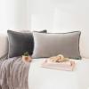 imageMONDAY MOOSE Decorative Throw Pillow Covers Cushion Cases Set of 2 Soft Velvet Modern DoubleSided Designs Mix and Match for Home Decor Pillow Inserts Not Included 14x14 inch OrangeTealBlackWhite