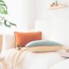 imageMONDAY MOOSE Decorative Throw Pillow Covers Cushion Cases Set of 2 Soft Velvet Modern DoubleSided Designs Mix and Match for Home Decor Pillow Inserts Not Included 14x14 inch OrangeTealOrangeTeal
