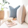 imageMONDAY MOOSE Decorative Throw Pillow Covers Cushion Cases Set of 2 Soft Velvet Modern DoubleSided Designs Mix and Match for Home Decor Pillow Inserts Not Included 14x14 inch OrangeTealBeigeLight Blue