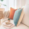 imageMONDAY MOOSE Decorative Throw Pillow Covers Cushion Cases Set of 2 Soft Velvet Modern DoubleSided Designs Mix and Match for Home Decor Pillow Inserts Not Included 14x14 inch OrangeTealOrangeTeal
