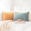 imageMONDAY MOOSE Decorative Throw Pillow Covers Cushion Cases Set of 2 Soft Velvet Modern DoubleSided Designs Mix and Match for Home Decor Pillow Inserts Not Included 14x14 inch OrangeTealOrangeTeal