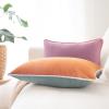 imageMONDAY MOOSE Decorative Throw Pillow Covers Cushion Cases Set of 2 Soft Velvet Modern DoubleSided Designs Mix and Match for Home Decor Pillow Inserts Not Included 14x14 inch OrangeTealPurpleTeal
