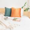 imageMONDAY MOOSE Decorative Throw Pillow Covers Cushion Cases Set of 2 Soft Velvet Modern DoubleSided Designs Mix and Match for Home Decor Pillow Inserts Not Included 14x14 inch OrangeTealOrangeGreen