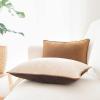 imageMONDAY MOOSE Decorative Throw Pillow Covers Cushion Cases Set of 2 Soft Velvet Modern DoubleSided Designs Mix and Match for Home Decor Pillow Inserts Not Included 14x14 inch OrangeTealBrownBeige