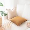 imageMONDAY MOOSE Decorative Throw Pillow Covers Cushion Cases Set of 2 Soft Velvet Modern DoubleSided Designs Mix and Match for Home Decor Pillow Inserts Not Included 14x14 inch OrangeTealBrownBeige