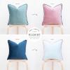 imageMONDAY MOOSE Decorative Throw Pillow Covers Cushion Cases Set of 2 Soft Velvet Modern DoubleSided Designs Mix and Match for Home Decor Pillow Inserts Not Included 14x14 inch OrangeTealPinkBlue