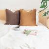 imageMONDAY MOOSE Decorative Throw Pillow Covers Cushion Cases Set of 2 Soft Velvet Modern DoubleSided Designs Mix and Match for Home Decor Pillow Inserts Not Included 14x14 inch OrangeTealBrownBeige