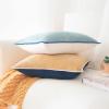 imageMONDAY MOOSE Decorative Throw Pillow Covers Cushion Cases Set of 2 Soft Velvet Modern DoubleSided Designs Mix and Match for Home Decor Pillow Inserts Not Included 14x14 inch OrangeTealBlueBeige