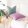 imageMONDAY MOOSE Decorative Throw Pillow Covers Cushion Cases Set of 2 Soft Velvet Modern DoubleSided Designs Mix and Match for Home Decor Pillow Inserts Not Included 14x14 inch OrangeTealPurpleTeal