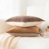 imageMONDAY MOOSE Decorative Throw Pillow Covers Cushion Cases Set of 2 Soft Velvet Modern DoubleSided Designs Mix and Match for Home Decor Pillow Inserts Not Included 14x14 inch OrangeTealBrownBeige