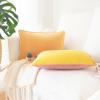 imageMONDAY MOOSE Decorative Throw Pillow Covers Cushion Cases Set of 2 Soft Velvet Modern DoubleSided Designs Mix and Match for Home Decor Pillow Inserts Not Included 14x14 inch OrangeTealYellowPink
