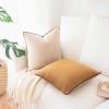 imageMONDAY MOOSE Decorative Throw Pillow Covers Cushion Cases Set of 2 Soft Velvet Modern DoubleSided Designs Mix and Match for Home Decor Pillow Inserts Not Included 14x14 inch OrangeTealBrownBeige