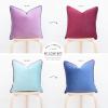 imageMONDAY MOOSE Decorative Throw Pillow Covers Cushion Cases Set of 2 Soft Velvet Modern DoubleSided Designs Mix and Match for Home Decor Pillow Inserts Not Included 14x14 inch OrangeTealPurpleBlue