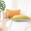 imageMONDAY MOOSE Decorative Throw Pillow Covers Cushion Cases Set of 2 Soft Velvet Modern DoubleSided Designs Mix and Match for Home Decor Pillow Inserts Not Included 14x14 inch OrangeTealPurpleGreen