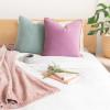 imageMONDAY MOOSE Decorative Throw Pillow Covers Cushion Cases Set of 2 Soft Velvet Modern DoubleSided Designs Mix and Match for Home Decor Pillow Inserts Not Included 14x14 inch OrangeTealPurpleTeal