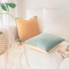 imageMONDAY MOOSE Decorative Throw Pillow Covers Cushion Cases Set of 2 Soft Velvet Modern DoubleSided Designs Mix and Match for Home Decor Pillow Inserts Not Included 14x14 inch OrangeTealOrangeTeal