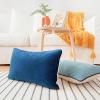 imageMONDAY MOOSE Decorative Throw Pillow Covers Cushion Cases Set of 2 Soft Velvet Modern DoubleSided Designs Mix and Match for Home Decor Pillow Inserts Not Included 14x14 inch OrangeTealBlueBeige