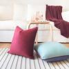 imageMONDAY MOOSE Decorative Throw Pillow Covers Cushion Cases Set of 2 Soft Velvet Modern DoubleSided Designs Mix and Match for Home Decor Pillow Inserts Not Included 14x14 inch OrangeTealPurpleBlue