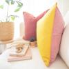 imageMONDAY MOOSE Decorative Throw Pillow Covers Cushion Cases Set of 2 Soft Velvet Modern DoubleSided Designs Mix and Match for Home Decor Pillow Inserts Not Included 14x14 inch OrangeTealYellowPink
