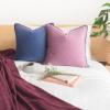 imageMONDAY MOOSE Decorative Throw Pillow Covers Cushion Cases Set of 2 Soft Velvet Modern DoubleSided Designs Mix and Match for Home Decor Pillow Inserts Not Included 14x14 inch OrangeTealPurpleBlue