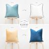 imageMONDAY MOOSE Decorative Throw Pillow Covers Cushion Cases Set of 2 Soft Velvet Modern DoubleSided Designs Mix and Match for Home Decor Pillow Inserts Not Included 14x14 inch OrangeTealBlueBeige