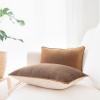 imageMONDAY MOOSE Decorative Throw Pillow Covers Cushion Cases Set of 2 Soft Velvet Modern DoubleSided Designs Mix and Match for Home Decor Pillow Inserts Not Included 14x14 inch OrangeTealBrownBeige