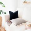 imageMONDAY MOOSE Decorative Throw Pillow Covers Cushion Cases Set of 2 Soft Velvet Modern DoubleSided Designs Mix and Match for Home Decor Pillow Inserts Not Included 14x14 inch OrangeTealBlackWhite