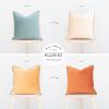 imageMONDAY MOOSE Decorative Throw Pillow Covers Cushion Cases Set of 2 Soft Velvet Modern DoubleSided Designs Mix and Match for Home Decor Pillow Inserts Not Included 14x14 inch OrangeTealOrangeTeal