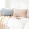 imageMONDAY MOOSE Decorative Throw Pillow Covers Cushion Cases Set of 2 Soft Velvet Modern DoubleSided Designs Mix and Match for Home Decor Pillow Inserts Not Included 14x14 inch OrangeTealBeigeLight Blue