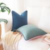 imageMONDAY MOOSE Decorative Throw Pillow Covers Cushion Cases Set of 2 Soft Velvet Modern DoubleSided Designs Mix and Match for Home Decor Pillow Inserts Not Included 14x14 inch OrangeTealPinkBlue