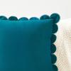 imageMONDAY MOOSE Decorative Throw Pillow Covers Cushion Cases Set of 2 Soft Velvet Scalloped Round Edge Designs Mix and Match for Home Decor Pillow Inserts Not Included BlueLight Blue 18x18 inchBlueLight Blue