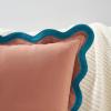 imageMONDAY MOOSE Decorative Throw Pillow Covers Cushion Cases Set of 2 Soft Velvet Scalloped Wavy Edge Designs Mix and Match for Home Decor Pillow Inserts Not Included BeigeBrown 18x18 inchTealPink