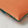 imageMONDAY MOOSE Decorative Throw Pillow Covers Cushion Cases Set of 2 Soft Velvet Striped Piping Edge Designs Pillow Inserts Not Included CoralDark Teal 16x16 inchCoralDark Teal