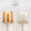 imageMONDAY MOOSE Decorative Throw Pillow Covers Cushion Cases Set of 2 Soft Velvet Striped Piping Edge Designs Pillow Inserts Not Included CoralDark Teal 16x16 inchHoneyCream