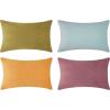 imageMONDAY MOOSE Decorative Throw Pillow Covers Cushion Cases Set of 4 Soft Velvet Modern Designs Mix and Match for Home Decor Pillow Inserts Not Included 18x18 inch GreenBluePurpleGreen
