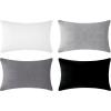 imageMONDAY MOOSE Decorative Throw Pillow Covers Cushion Cases Set of 4 Soft Velvet Modern Designs Mix and Match for Home Decor Pillow Inserts Not Included 18x18 inch GreenBlueBlackWhite