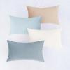 imageMONDAY MOOSE Decorative Throw Pillow Covers Cushion Cases Set of 4 Soft Velvet Modern Designs Mix and Match for Home Decor Pillow Inserts Not Included 18x18 inch GreenBlueBeigeLight Blue