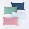 imageMONDAY MOOSE Decorative Throw Pillow Covers Cushion Cases Set of 4 Soft Velvet Modern Designs Mix and Match for Home Decor Pillow Inserts Not Included 18x18 inch GreenBluePinkBlue
