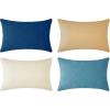 imageMONDAY MOOSE Decorative Throw Pillow Covers Cushion Cases Set of 4 Soft Velvet Modern Designs Mix and Match for Home Decor Pillow Inserts Not Included 18x18 inch GreenBlueBlueBeige