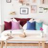imageMONDAY MOOSE Decorative Throw Pillow Covers Cushion Cases Set of 4 Soft Velvet Modern Designs Mix and Match for Home Decor Pillow Inserts Not Included 18x18 inch GreenBluePurpleBlue